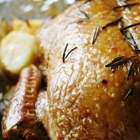 Roast Duck With Marsala Gravy And Potato Stuffing [Nigel Slater Project]